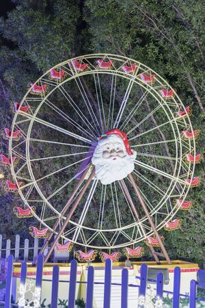 fabulous christmas carousel. selected focus. vertical photo.の写真素材