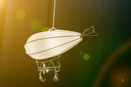 Creative chandelier for childrens room. Lamp in the form of a balloon for a childrens room. tonedの写真素材