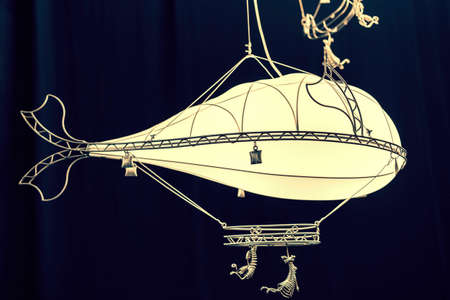 Creative chandelier for childrens room. Lamp in the form of a balloon for a childrens room. tonedの写真素材