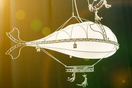 Creative chandelier for childrens room. Lamp in the form of a balloon for a childrens room. tonedの写真素材