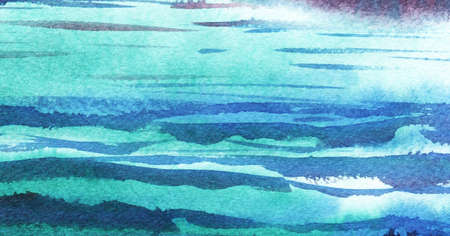 Abstract watercolor background. Hand drawn on textured paper illustration.の写真素材