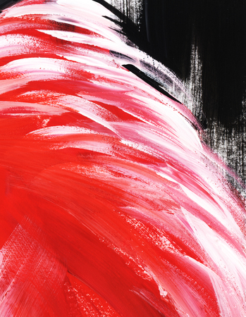 Abstract pink, red, white and black background. Hand painted on a paper illustration.の写真素材