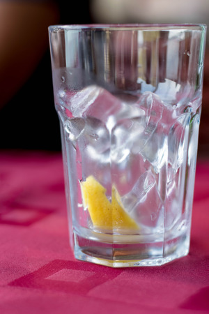 Drink with ice and lemonの写真素材