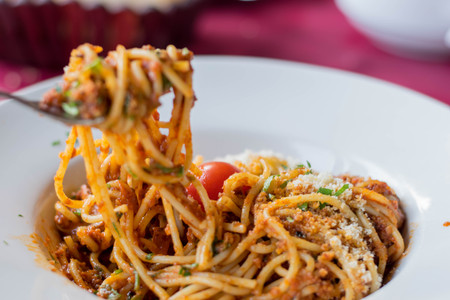 Spaghetti bologneseの写真素材