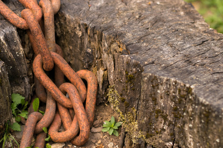 Rusty chainsの写真素材