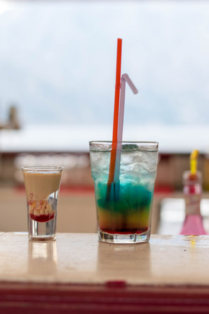 Blue Hawaii drinkの写真素材