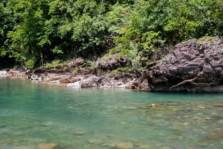 Scenic view of a lakeの写真素材