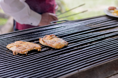 Barbecue, Chicken Breast, Chicken Meatの写真素材
