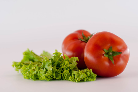 Lettuce and tomatoesの写真素材