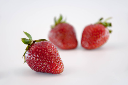 Strawberries on Whiteの写真素材