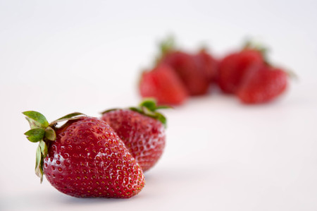 Strawberries on Whiteの写真素材