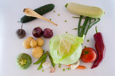 Fresh colorful organic vegetablesの写真素材