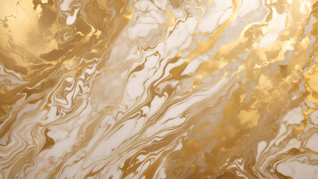Gold marbling texture design. Golden marble pattern. Fluid art.の写真素材