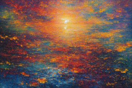 abstract background with a spectacular rhythm and inserts of red, orange and yellow colorsの写真素材