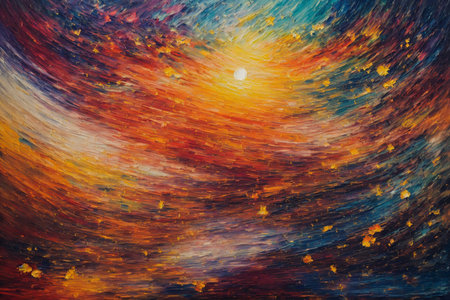 abstract background with a lot of color spots and lines in itの写真素材