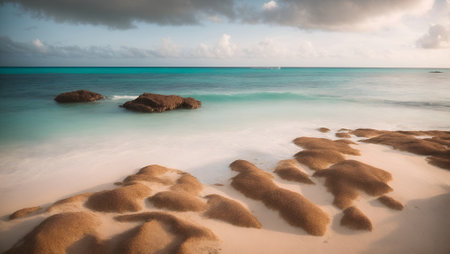 Tropical beach at Seychelles, Anse Lazioの写真素材