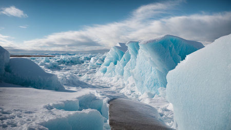 Icebergs in Jokulsarlon glacier lagoon, Icelandの写真素材