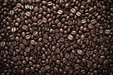Coffee beans background. Coffee beans texture. Coffee beans backgroundの写真素材