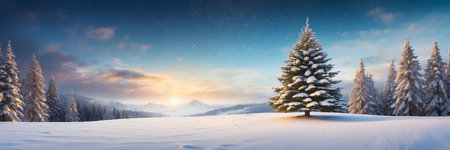 Fantastic winter landscape glowing by sunlight. Dramatic wintry scene. Carpathian, Ukraine, Europe. Beauty world.の素材