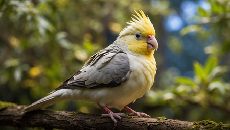 Yellow-crested Cockatoo (Nymphicus hollandicus)の素材