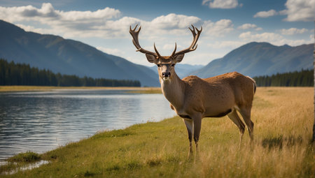 Mule Deer in national parkの素材