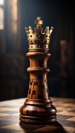 King chess piece on a chessboard. The concept of business leadership.の素材