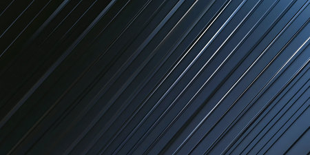 A collection of diagonal lines in varying shades of blue and black forms an intriguing texture. The distinct arrangement offers a modern aesthetic, capturing the essence of contemporary design.の写真素材