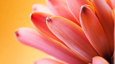 Close-up of a vibrant pink flower with layers of petals against a solid background showcasing...