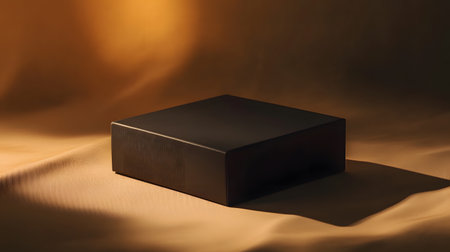 Modern podium with striking shadows ideal for showcasing products Captivating studio shot 95 chars.