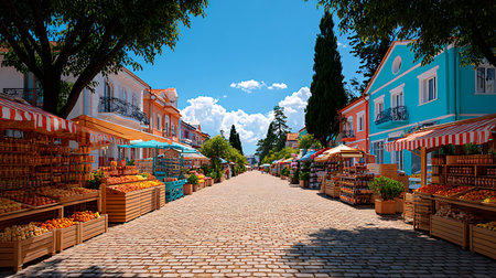 Market in the old town of Vilnius, Lithuania. Vilnius is the capital and largest city of Lithuania.