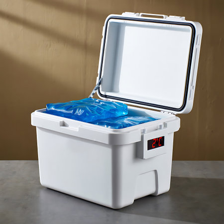 Plastic water cooler with plastic bags on the table. 3d renderingの写真素材