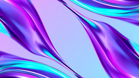 abstract background with smooth wavy lines in blue and purple colors