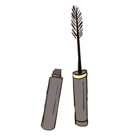 Hand-Drawn mascara. Doodle vector illustrationのイラスト素材
