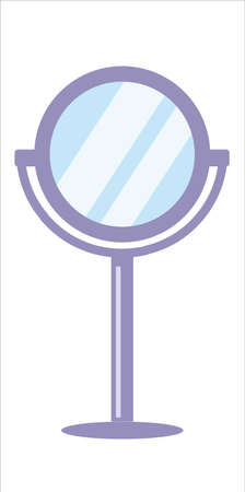 Cosmetics mirror. Flat vector illustration. Make upのイラスト素材