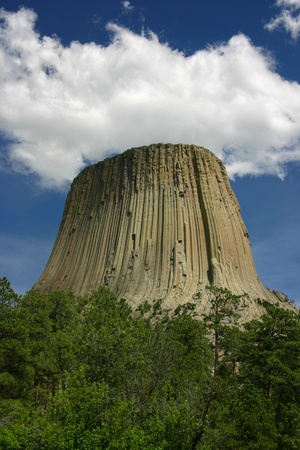 Devils Tower Cloudscapeの写真素材