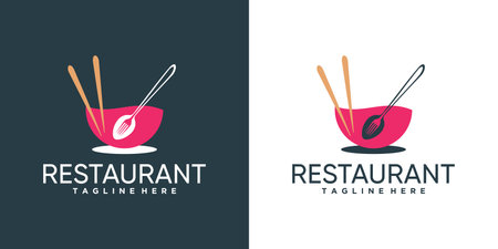 Food resto logo design for business or personal with creative elementのイラスト素材