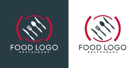 Food resto logo design for business or personal with creative elementのイラスト素材
