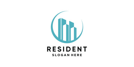 Resident logo design template with modern conceptのイラスト素材