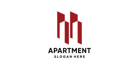 Apartment logo design template with modern conceptのイラスト素材