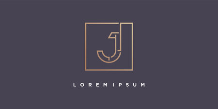 Letter J logo design golden modern concept Premium Vectorのイラスト素材