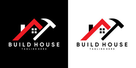 Build house logo design template with modern conceptのイラスト素材