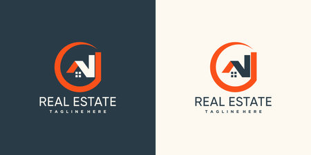 Real estate logo design template with modern conceptのイラスト素材
