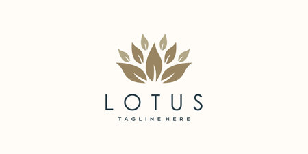 Lotus logo design with creative modern concept Premium Vectorのイラスト素材