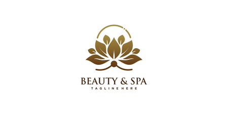 Lotus logo design with creative modern concept Premium Vectorのイラスト素材