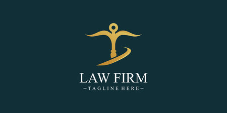 Lawyer logo design modern and unique Premium Vectorのイラスト素材