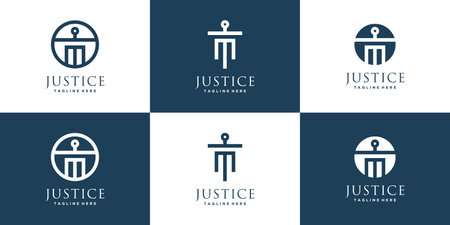 Lawyer logo design modern and unique Premium Vectorのイラスト素材