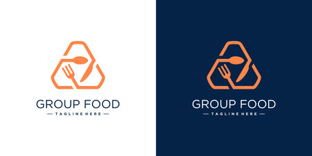 Food house logo design with modern concept Premium Vectorのイラスト素材