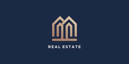 Real estate icon logo design template for business company Premium Vectorのイラスト素材
