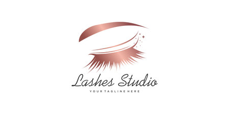 Lashes logo for beauty Premium Vectorのイラスト素材
