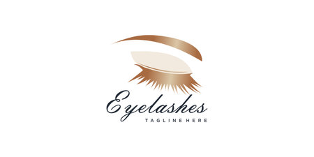 Lashes logo for beauty Premium Vectorのイラスト素材